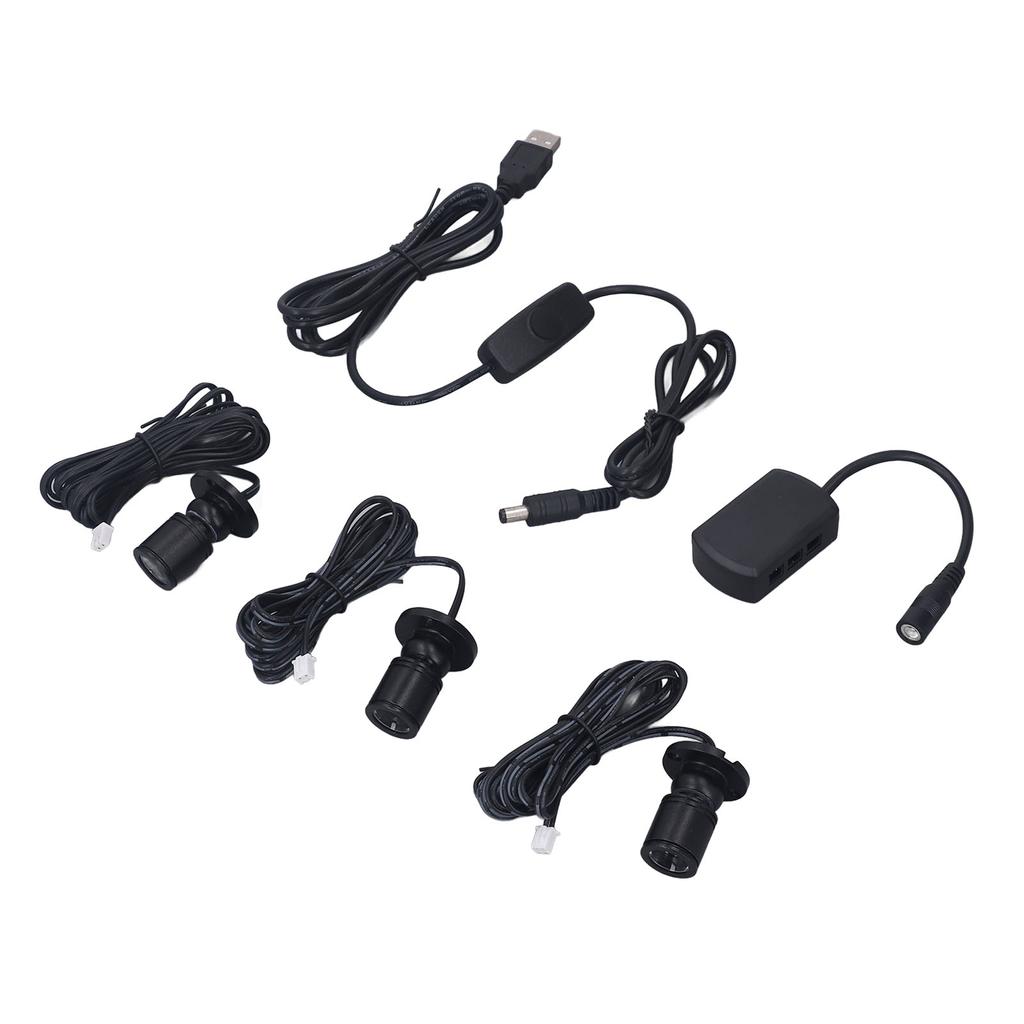 Mini LED Spot Lights 5V USB Showcase Display Light 1 To 3 Dimmable Small Cabinet Light for Jewelry Collection Black