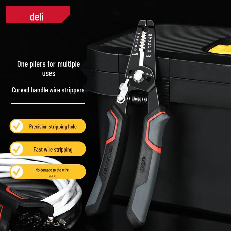 Deli DL2606 Bent Handle Wire Stripper