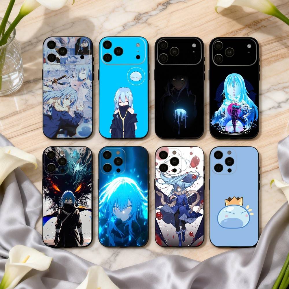 R-Rimuru T-Tempest-T S-Slime Phone Case For iPhone 17pro, 16,15,14,13,12,11 X XR Plus,Others Soft Black Cover