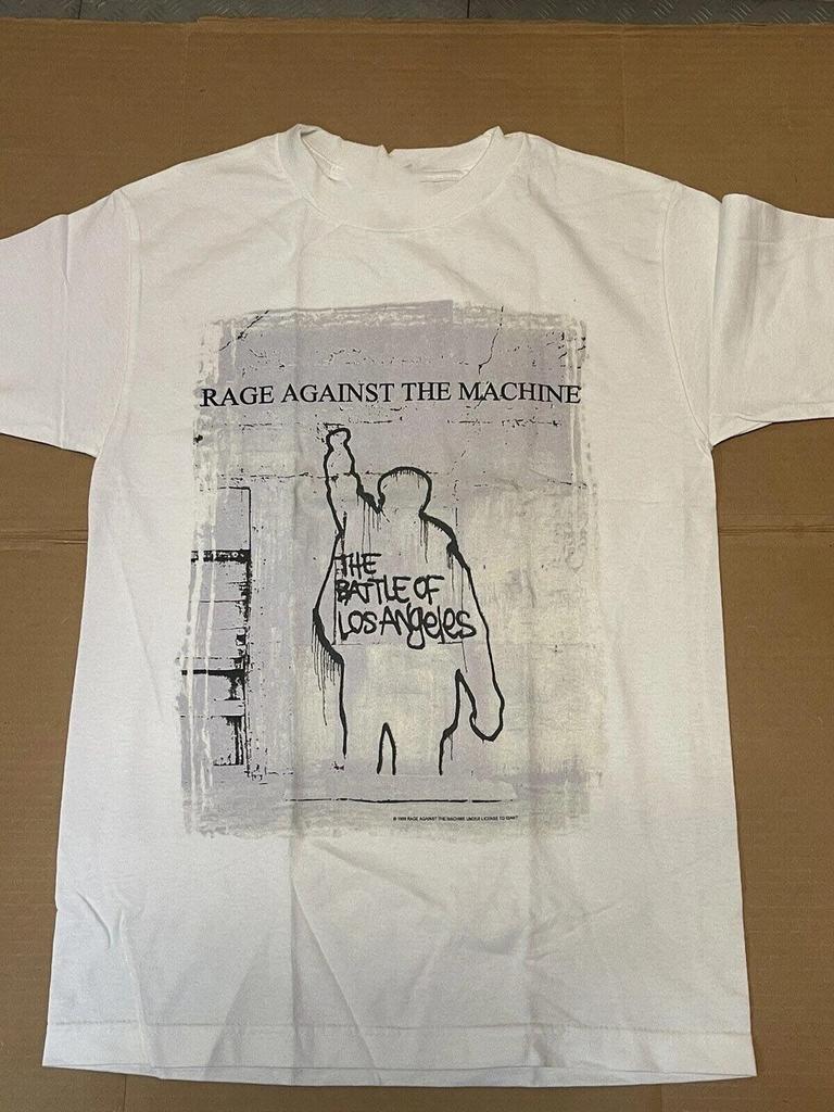 Rage Against the Machine Band The Battle Of Los Angeles White T Shirt AG949