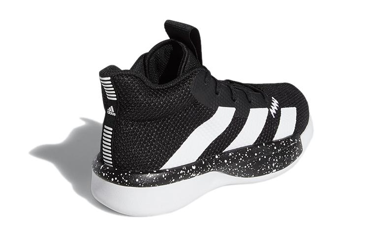 adidas Pro Next K Износостойкие кроссовки для баскетбола средней высоты Детские Черно-белые Детские EH3061