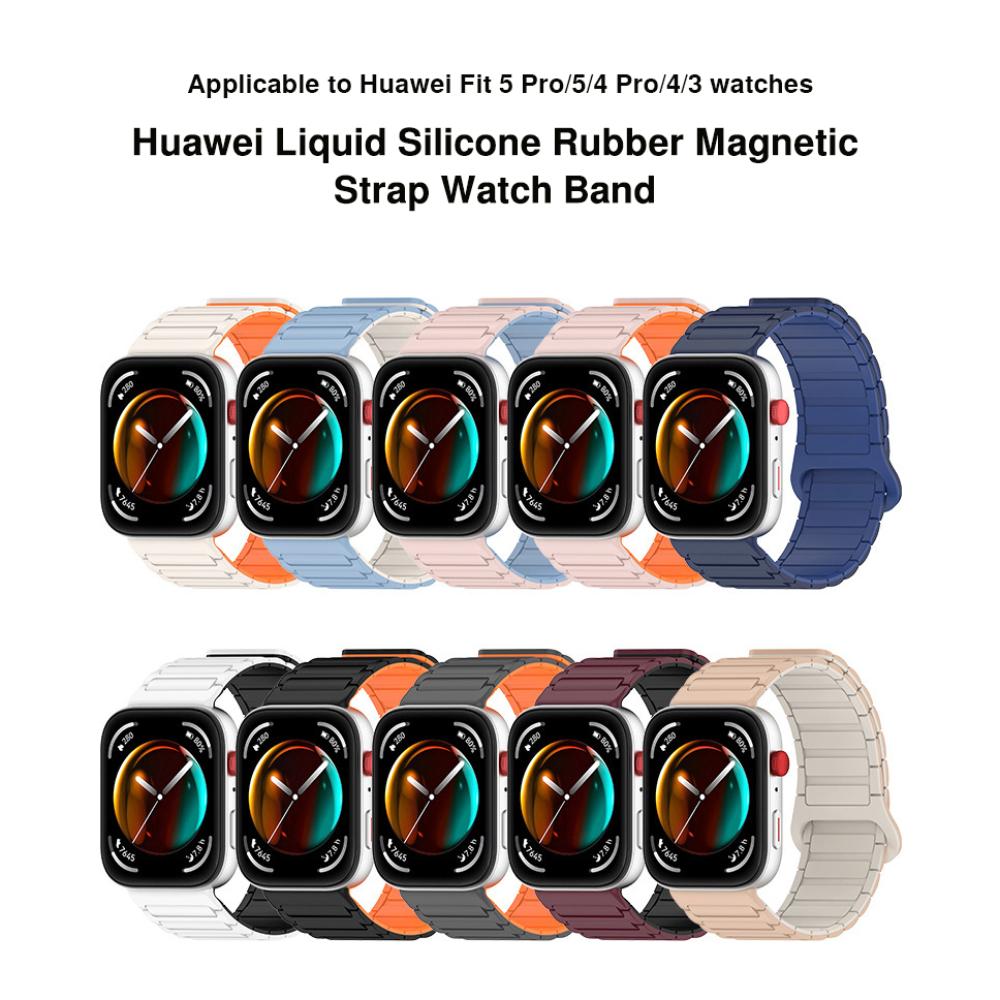 Магнитный ремешок-петля для Huawei Watch Fit 5/5 Pro/4 Pro/4/3 Новый силиконовый сменный ремешок Браслет для Huawei watch fit 5/5 Pro