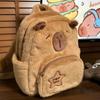 Capybara Plush Bag Crossbody Bag Cartoon Kawaii Autumn Winter Versatile Cartoon Backpack Funny Capibala Crossbody Plush Bag