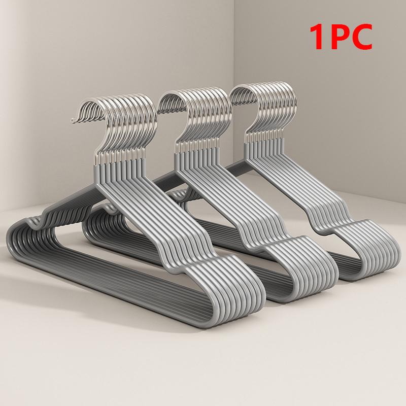 Вешалка для одежды с канавками для проветривания для детей и взрослых, металлическая, простая, толстая, нескользящая, пластиковая, синяя, зеленая