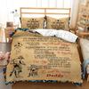 English Thanks Letters King Queen Duvet Cover Express Love for Dad Mom Bedding Set Father's Day Gift Polyester Comforter Cover