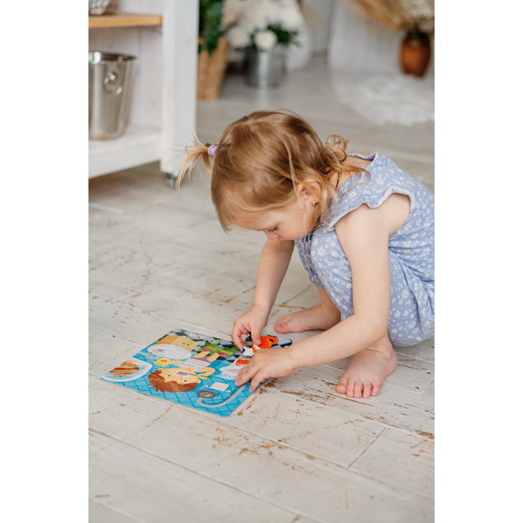 Zestaw Układanek Edukacyjnych 4W1 - Mój Dzień Codzienny Dla Dzieci, Kolorowe Puzzles 15X15 Cm, Certyfikowane Ce|En 71, Nowe, 16 Szt. W Kartonie