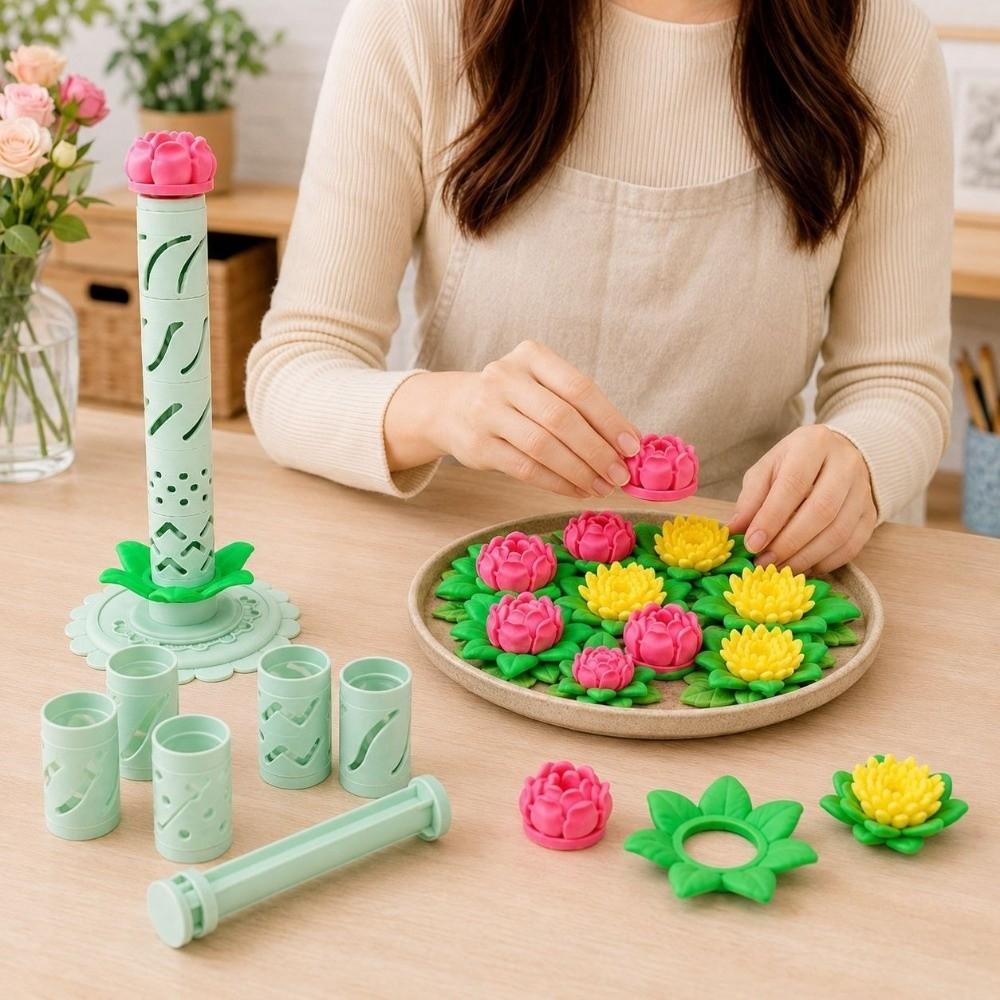 Reusable Polymer Clay Flower Shaper Modular Petal Mold Set Modular Clay Bloom Maker Modeling Clay