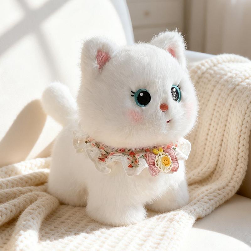 Cute Soft Cat Plush Doll Funny Cartoon Muppet Cat Orange White Black Cat Animal Stuffed Toy Home Decor Girls Gift
