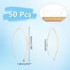 UNICRAFTALE 50Pcs Real 18K Gold Plated Earring Hooks V-Shape Ear Wires Metal Earring Hooks with Horizontal Loop Metal Ear Wires Drop Earring Hooks
