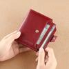 Модный винтажный женский кошелек с RFID-защитой из натуральной кожи, складной, на молнии, с держателем для кредитных карт, кошелек для монет для женщин