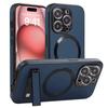 Роскошный магнитный кожаный чехол-подставка для телефона для iPhone 17 16 15 14 11 12 13 Pro Max Беспроводная зарядка для Magsafe Противоударный чехол