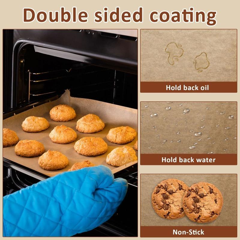 50 PCS Parchment Paper Precut Baking Sheets , Oil-Resistant, High-Temperature Baking Paper for Cooking, Roasting, and Food Prep