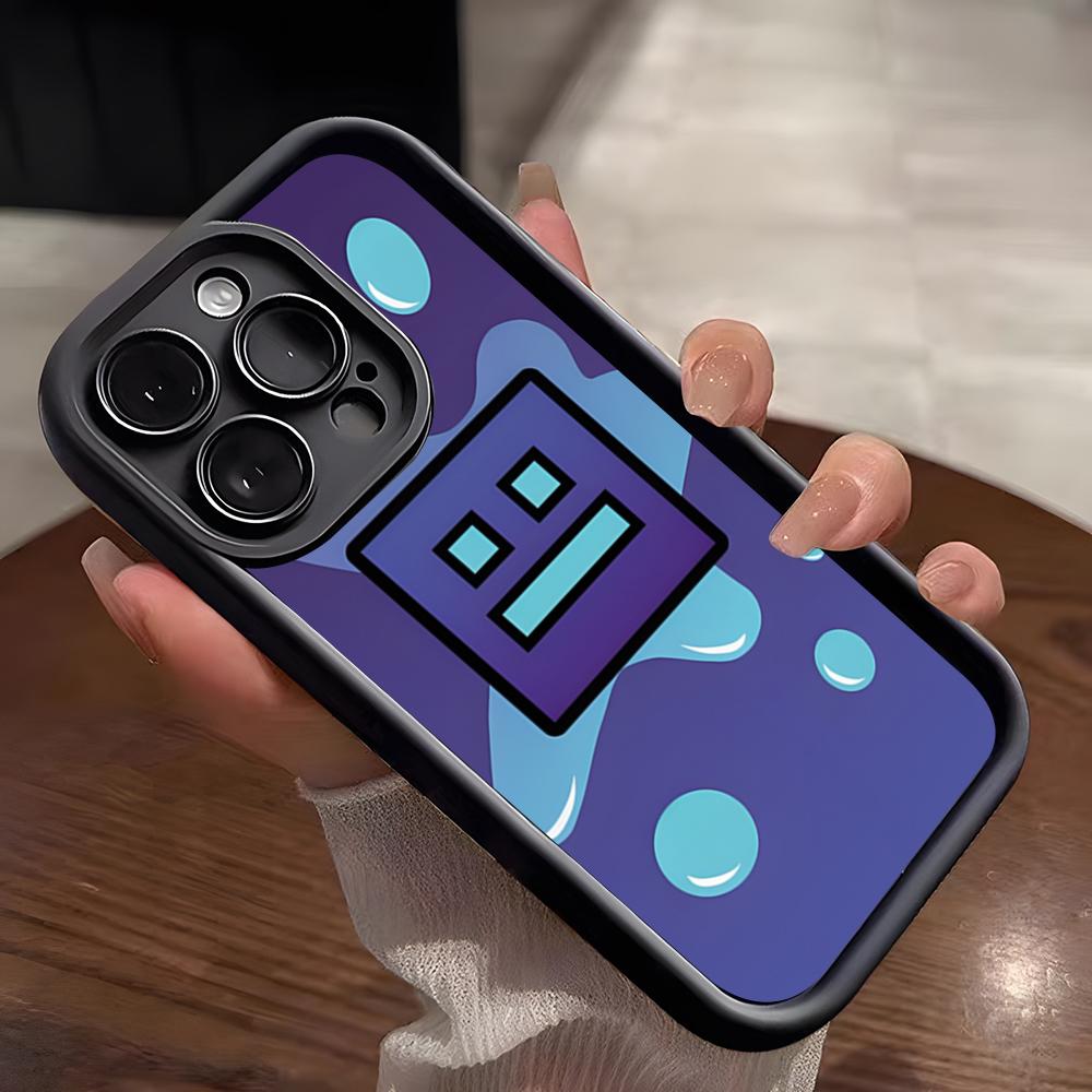 G-Geometry Dash Game Phone Case For IPhone 17 Pro Max 15 Pro 16 14 Plus 12 13 Mini 11 Pro Shockproof Soft Cover