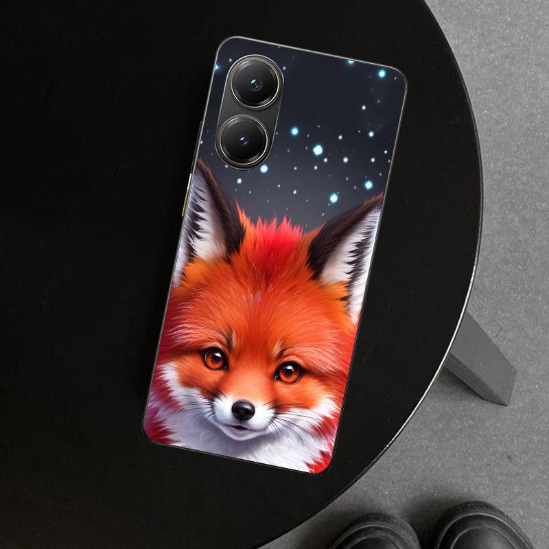 Чехол для телефона с животным лисой для Xiaomi Poco X6 X5 X7 Pro F7 Ultra Redmi 15C 15 13C 13 12C 12 10C 10 10A 9C 9A 9T 9 Coque Poco X6