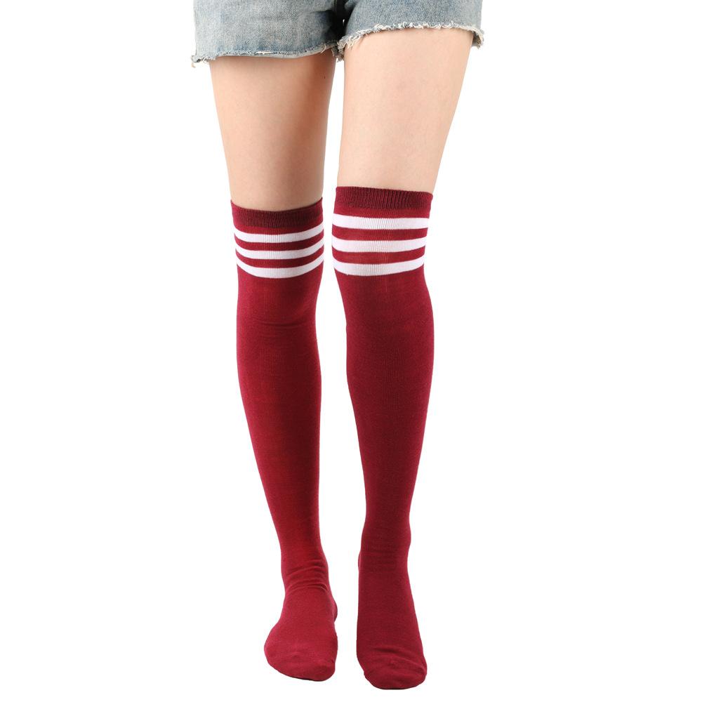 Classic Solid Color Versatile Knee Length Socks, Fashionable Women's Warm Socks, Sexy Slim Fit Long Socks, College Style Socks