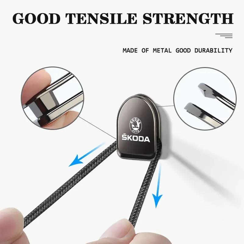CAPR9 2Pcs Metal Car Styling Storage Hooks Organizer For Skoda Octavia Superb Rapid Kodiaq Karoq Fabia Kamiq Citigo Yeti Scala Enyaq
