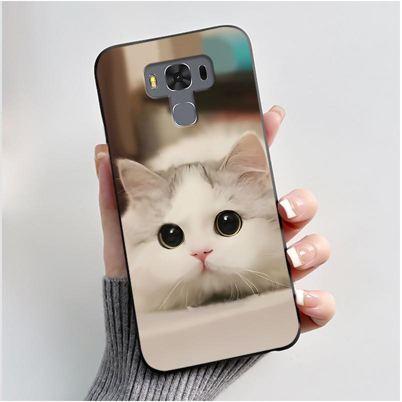 Чехол для Asus ZenFone 3 Max ZC553KL Capa Coque Милый Мультяшный Принт Чехол Защитная Крышка Мягкий Силикон Черный Корпус Funda