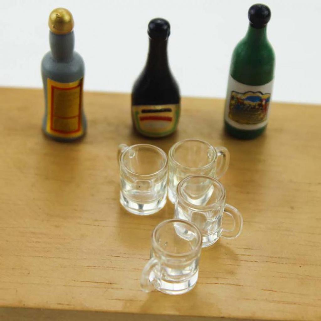 Миниатюрная пустая пивная кружка, чашка, аксессуары для кукольного домика, игрушка для ролевых игр