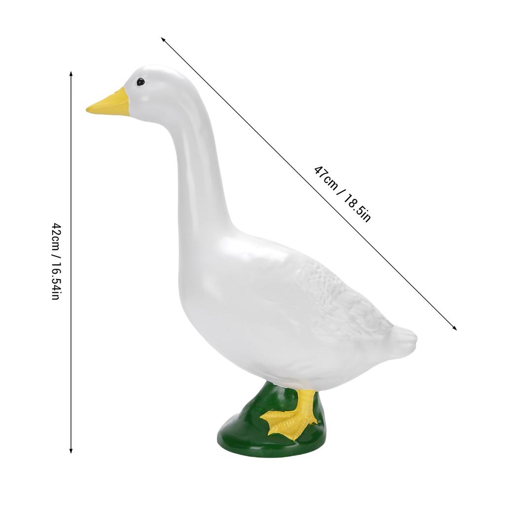 Garden Goose Statue Resin Lifelike Large Size White Goose Sculpture Ornament for Pool Yard Outdoor Decor Garden Goose Statue