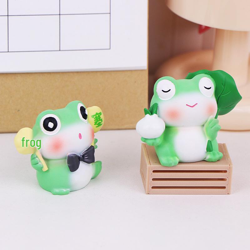 Cute Frog Desk and Car Ornament - 2025 New Style Decompression Decoration