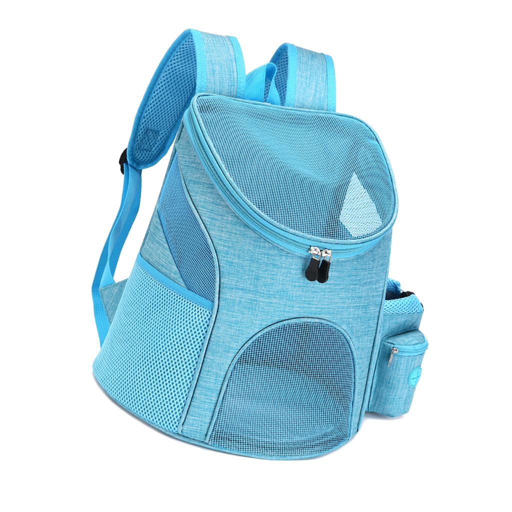 Pet Carrier Backpack Breathable Mesh Foldable Portable Dog Carrier Bag with Snack Pocket for Traveling Hiking Camping