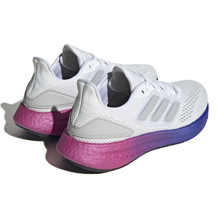 Adidas Кроссовки унисекс PureBoost 22 White Lucid Blue Gradient Cloud-White Grey-Two HQ8585