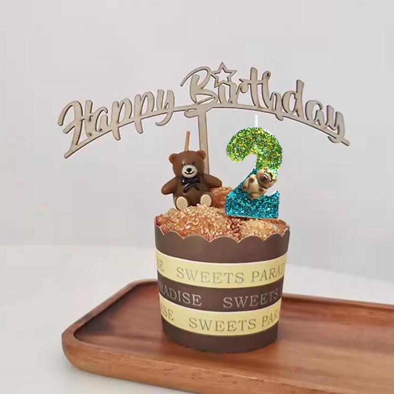 0-9 Number Capybara Candle Cute  Cake Topper Birthday Digital Candle For Children Kid Birthday Party Baby Shower Decor Cartoon