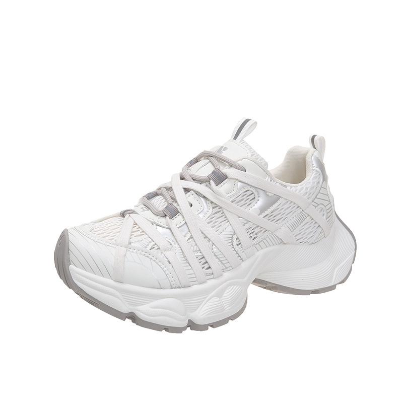 Старые ретро кроссовки на ремешке-пауке, папины кроссовки, девочка, 2025 весна, новые, с круглым носком, на ремешке, удобные спортивные повседневные кроссовки, тренд