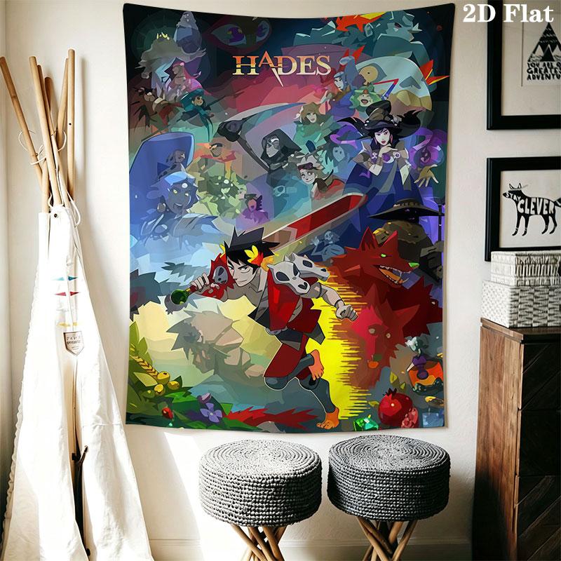 Hades poster Wall Hanging Printed Fabric Blanket Decorative Tapestries for Bedroom Living Room Home Decor