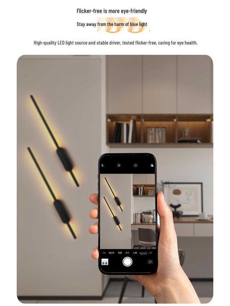 Modern Minimalist LED Anti-Glare Wall Light: Creative Indoor Lamp for Bedroom, Living Room, or Restaurant