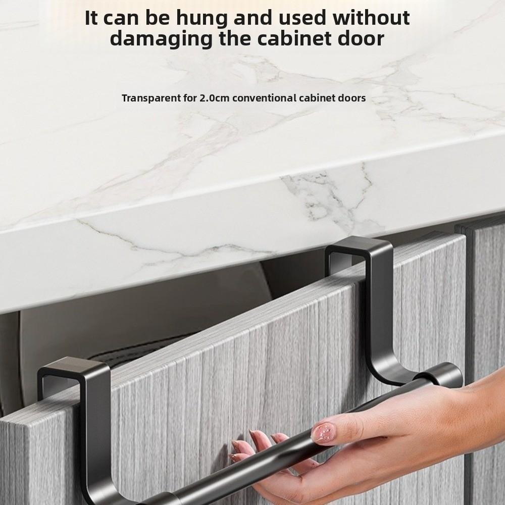Punch-free Towel Rod Rag Hanger Door Hanging Towel Racks New Over Cabinet Towel Rack
