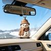 Decorative Ornament for Holiday Season Cute Snowman Acrylic Pendant, 2D Flat Car Rearview Mirror Hanging Artistic Figurine Charm Decoration