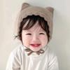 Winter Baby Knitting Hat Solid Color Ear Protection Cap Cute Cat Ear Knit Hat  Boys Girls