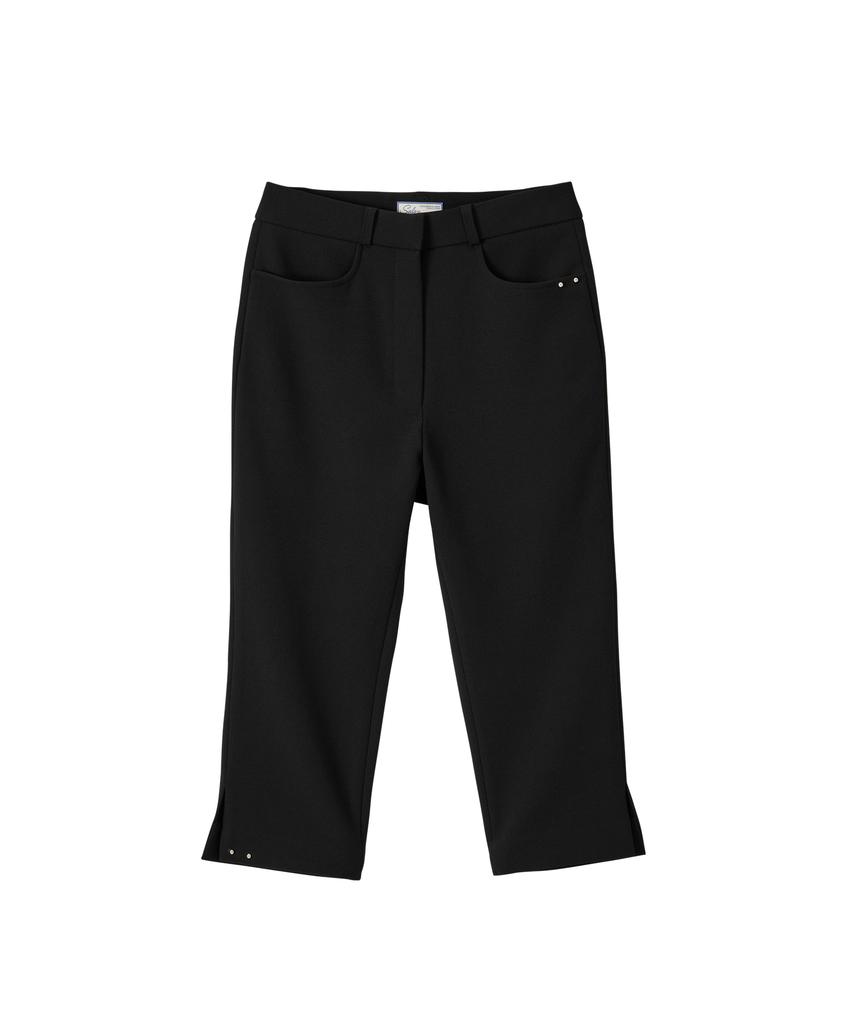 SALON DE YOHN Studded Capri Pants_ Black