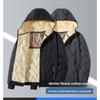 Hooded Cotton Jacket for Men with Plush Cotton Jacket for Winter, Warm Graphene Cotton Jacket, Ultrasonic Cotton Jacket for Men