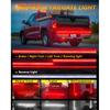Qasim 48/49Inch LED Truck Tailgate Light Strip 5 Function Red/White For Tail Running Brake Light Turn Signal Emergency Warning Reverse Light For