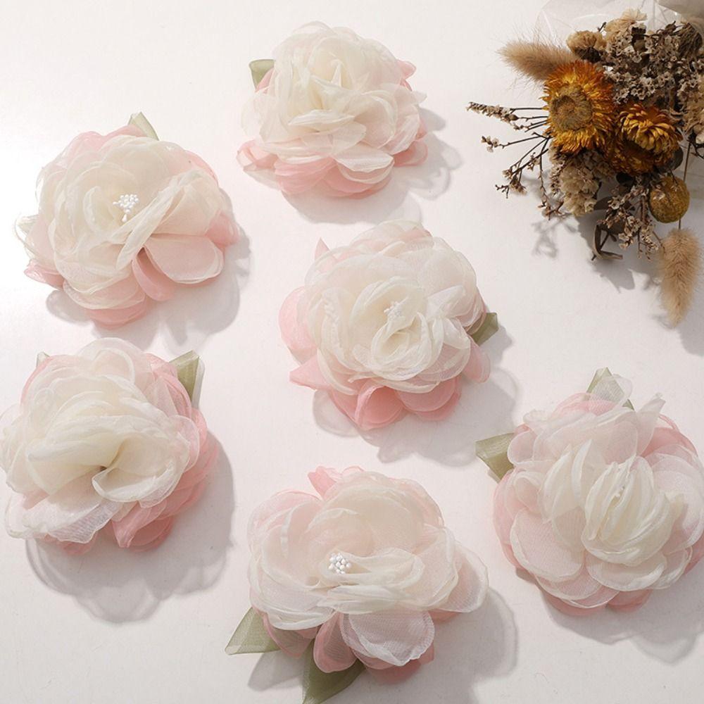 5 шт. Искусственная роза Тканевая аппликация 3D Ювелирные аксессуары Украшение для платья