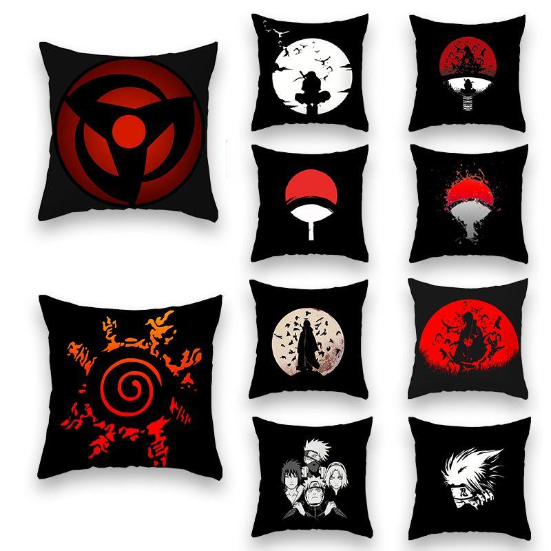 Роскошная аниме наволочка Наруто с мультяшным логотипом для стильного домашнего декора