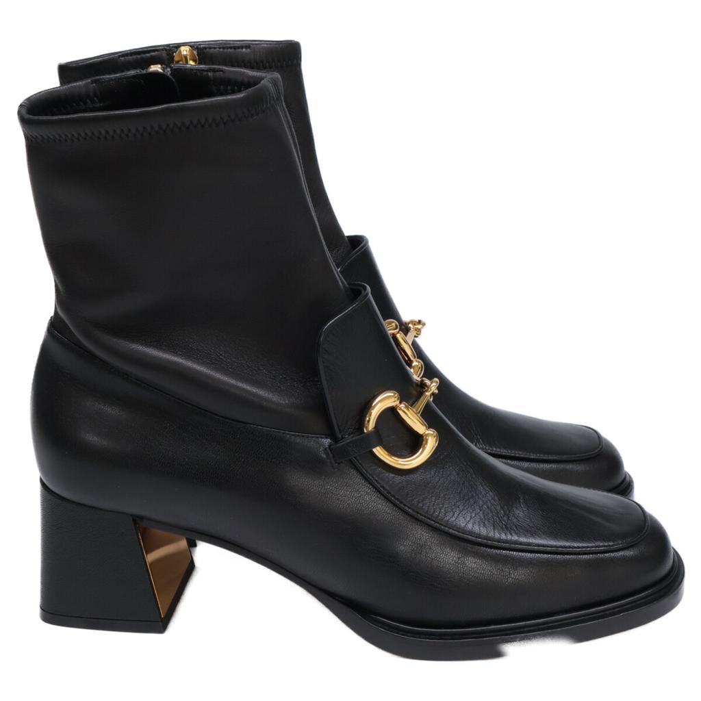 Gucci 719830 Женские ботинки с пряжкой-лошадкой обувь 41 черный Б/у