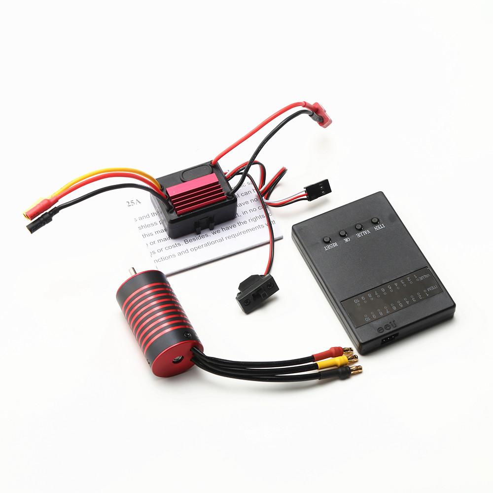 GTSKYTENRC Waterproof 2845 Brushless Motor 5900KV & 35A Brushless ESC & Programming card Replacement for F19A 1 10 HPI