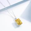 Женские ювелирные изделия 100% настоящее серебро 925 пробы кулон с цитрином ожерелье бренд эксклюзивные продажи изысканные ювелирные изделия для влюбленных подарок