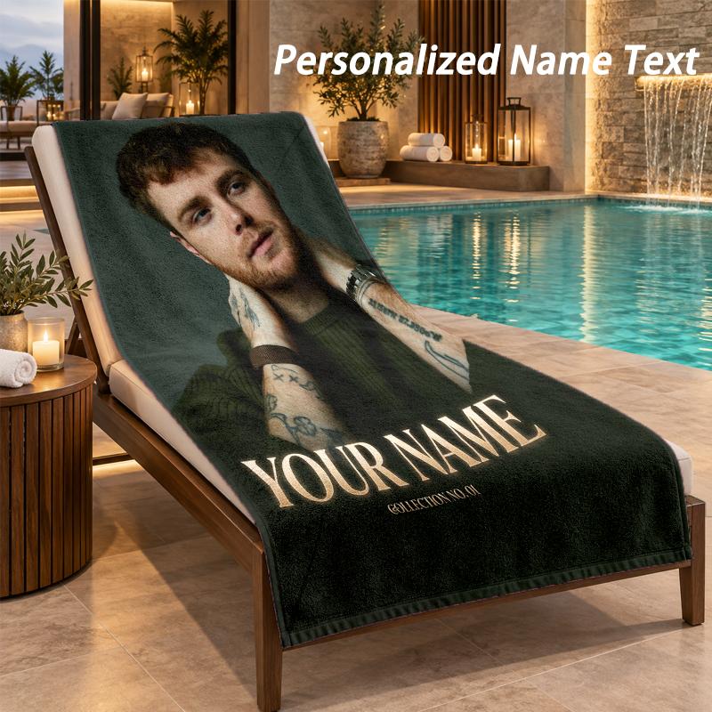 Alex Warren Custom Name Beach Towel Large Soft Towel for Indoor Bathroom Outdoor Beach