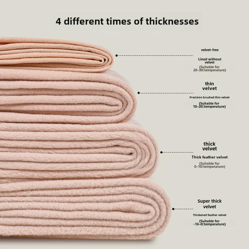 Женские утолщенные леггинсы телесного оттенка для весны/осени