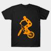 Мужская черная футболка с принтом Bmx. Велосипед. Жизнь. Футболка Бумажный трансфер без резки Печать Хлопковая футболка