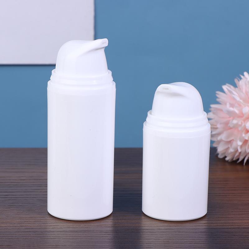 15Ml 30Ml 50Ml Plastic Travel Bottles Cream Refillable White Airless Pump Emulsion Vacuum Lotion Bottle Makeup Cosmetics For Gel