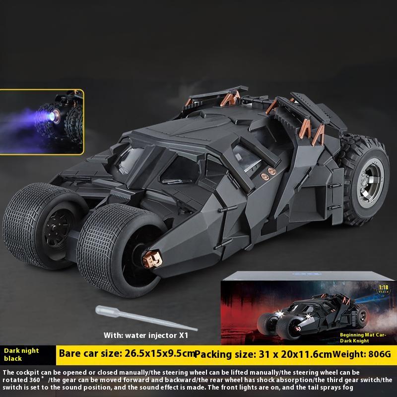 1/18 Scale Batmobile Tumbler Slide Spray Truck Alloy Metal Diecast Car Model Sound & Light Collectibles Hobby Decoration Birthday Gift