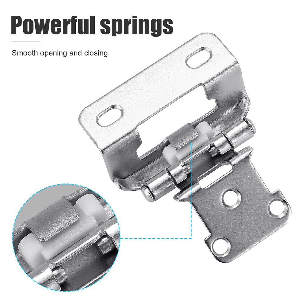 1/2-дюймовая накладная полупетля для самозакрывающихся дверей шкафа, петли для частичного обертывания мебели, дверная пружина для шкафа, фурнитура