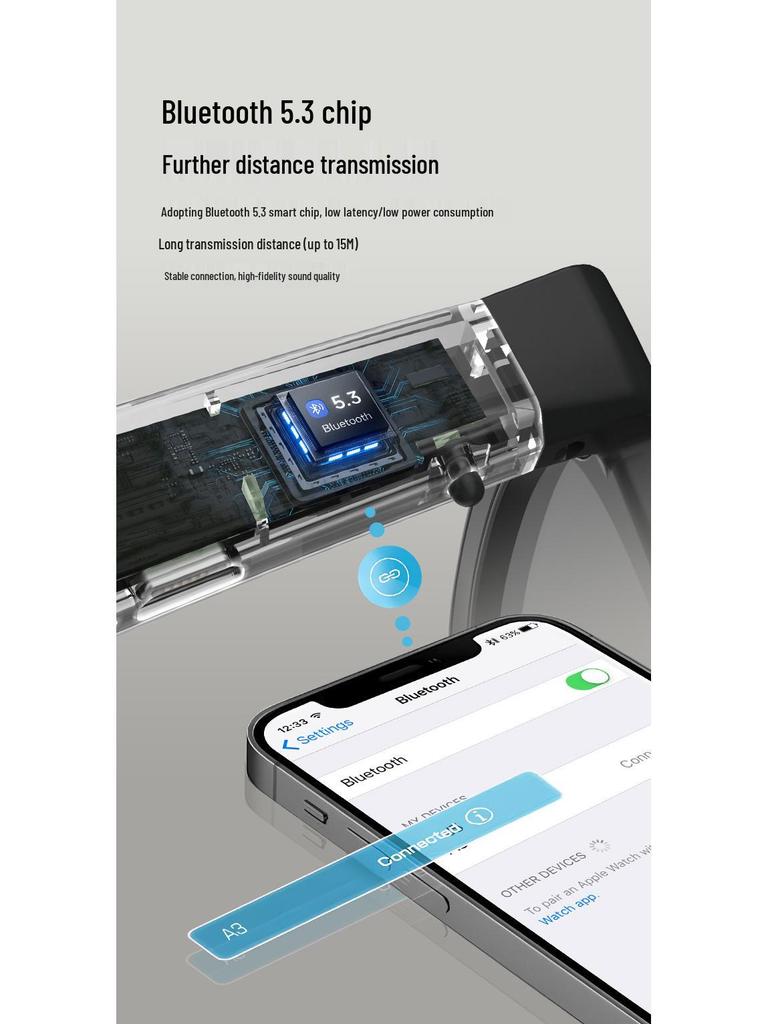 Умные Bluetooth-очки с ИИ: Беспроводные наушники с переводом в реальном времени на 100+ языков, воспроизведением музыки и функцией звонков.