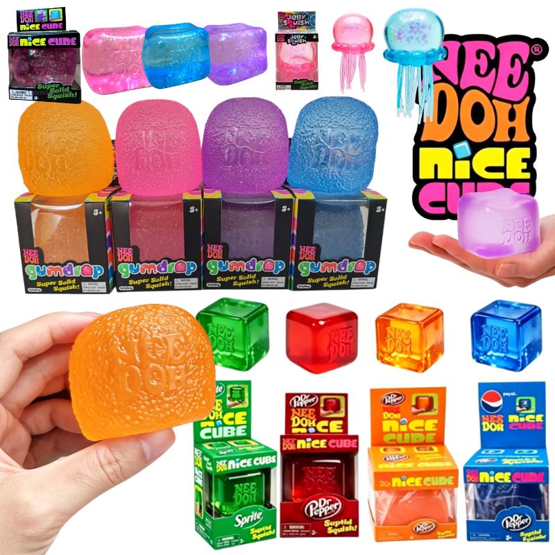 Needoh Nice Cube Сенсорный Снятие Стресса Игрушка-Фиджет для Тревоги и Концентрации Настольный Сенсорный Куб для Взрослых и Детей