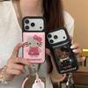 Кожаный чехол со стразами Hello Kitty для iPhone 17, 16 Pro Max, 15, 14